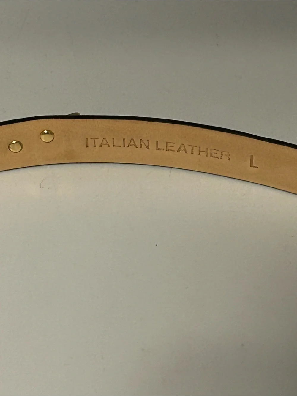 Black Leather Women's Belt with Gold Golf Club Motif